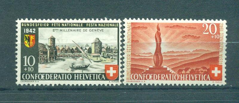 Switzerland sc# B117-118 mh cat value $.50