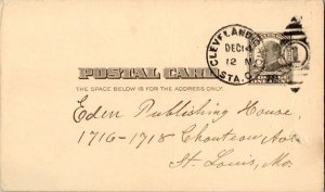 United States Ohio Cleveland Sta. C 1909 numeral duplex  DPO  Postal Card.