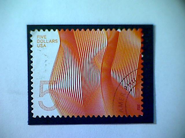 United States, Scott #4719, used(o), 2012, Waves of Color, $5, orange