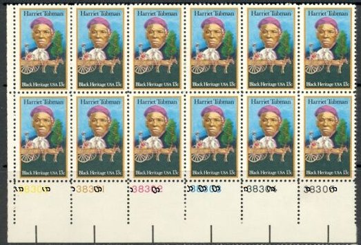 US Stamp #1744 MNH - Harriet Tubman Black Heritage Plate Block of 12