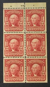 MOMEN: US STAMPS #319g BOOKLET PANE MINT OG NH VF+ LOT #76308*