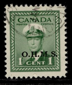 CANADA GVI SG O162, 1c green, FINE USED. 