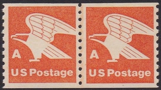 1743 Eagle Coil Line Pair MNH