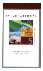 ? $1.25 x 5,  Intl. Tourist booklet U.S.  Souvenir Sheet used Canada