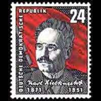 DDR 1951 - Scott# 90 Socialist Liebknecht Set of 1 NH