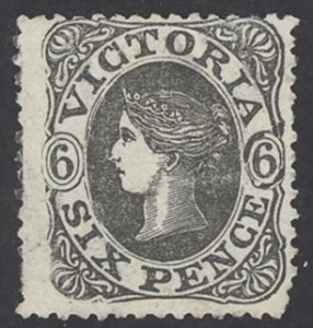 Australia Victoria Sc# 68 MH perf 12 1861-1863 6p black Queen Victoria