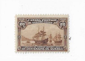 Canada Sc #103 20c Quebec Tercentenary  OG FVF