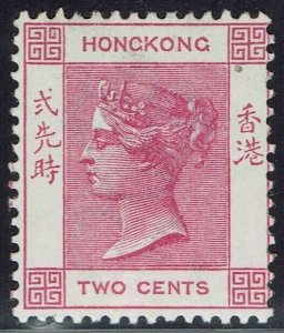 HONG KONG 1882 QV 2C WMK CROWN CA