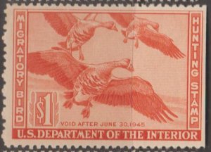 U.S. Scott #RW11 Duck Stamp - Mint Single - IND