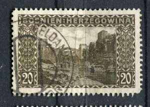 BOSNIA; 1906 early Pictorial issue fine used hinged 20h. value