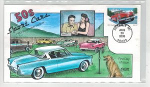 2005 COLLINS HANDPAINTED 1950s SPORT CARS 1953 STUDEBAKER STARLINER AT DRIVE IN