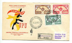 Somalia Afis Air Mail UPU on Venetian cover