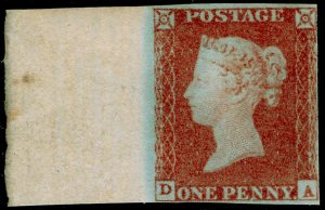 SG8, 1d red-brown PLATE 87, M MINT. Cat £600+. MARGINAL. DA