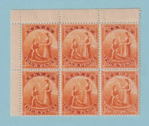 NEVIS 10 SG 12 MINT NEVER HINGED OG** BLOCK OF 6 1867 NO FAULTS EXTRA FINE! V072