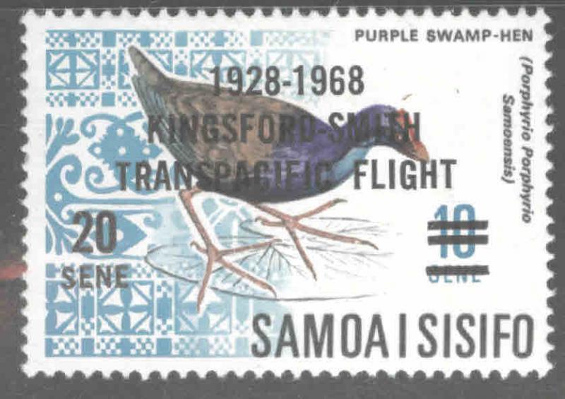 Western Samoa Scott 294  MNH** bird overprint