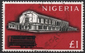 NIGERIA-1961 £1 Black & Carmine-Red Sg 101 FINE USED V42929