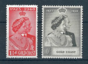 Gold Coast 1948 Silver wedding full set of stamps. Mint. Sg 147-148
