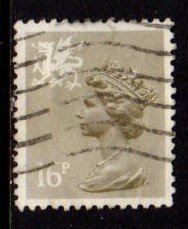 Wales - #WMMH28 Machin Queen Elizabeth II (perf 13 1/2 x 14) - Used