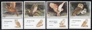 1987 Israel 1052-1055Tab Biblical birds, Owls 8,00 €