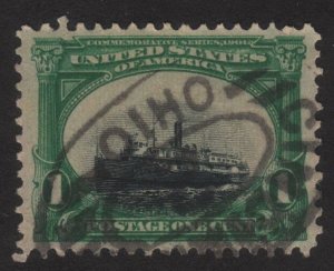 1901, US, 1c, Sinking Ship, Used, Sc 294, Nice centered