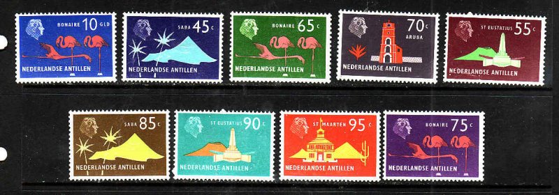 Netherlands Antilles-Sc.#340-8-Unused NH set-Island series-1973-