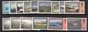 FALKLAND IS.DEP. SG74A/88A 1980 DEFINITIVE SET WITH OUT IMPRINT DATE MNH