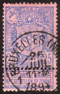 1894, Belgium 25c, Used, Sc 78