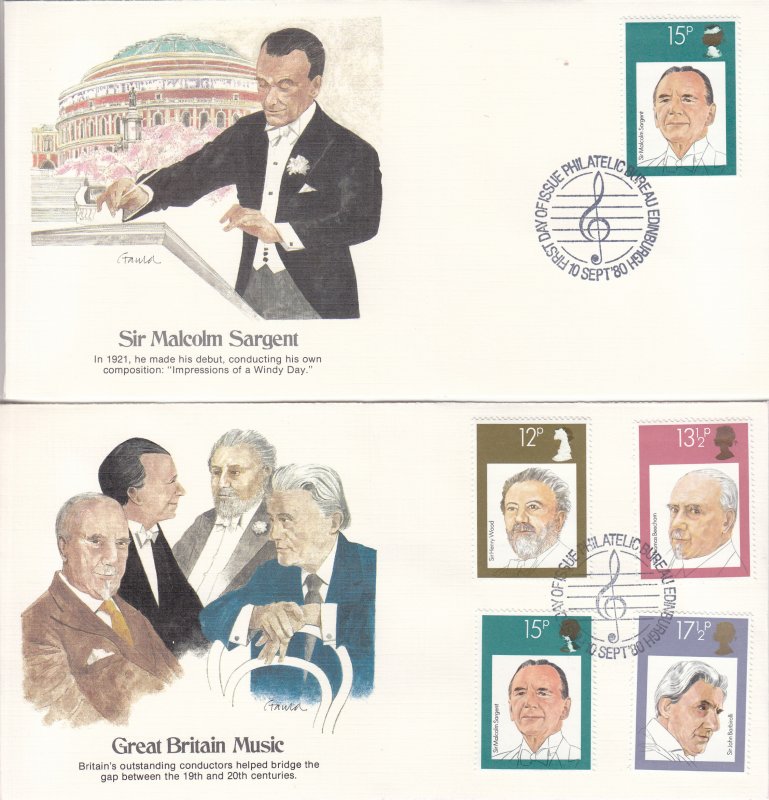 1980, Great Britain: Music, Grp 4, FDC (S18788)