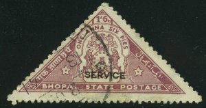 India, Feudatory States, Bhopal Scott #O42 SG #O332 Used