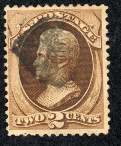 US 157 U 1873 2c brown