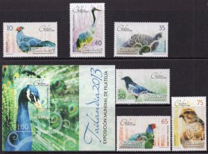 CUBA 2013 - Birds - World Stamp Exhibition THAILAND - MNH Set + Souvenir Sheet