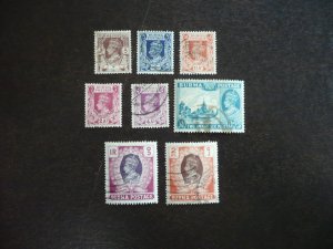 Stamps - Burma - Scott# 51,54-57,60,62,63 - Used Part Set of 8 Stamps