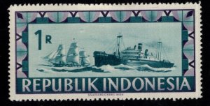 Republic of Indonesia Scott 58 MH* Ship stamp