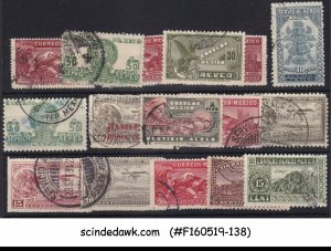 MEXICO - 1929-50 SELECTED AIR POST STAMPS - 16V - USED