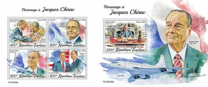 Z08 TG190536ab TOGO 2019 Jacques Chirac MNH ** Postfrisch