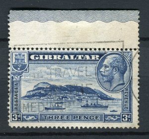 GIBRALTAR; 1930 early GV issue pictorial fine used 3d. Marginal value