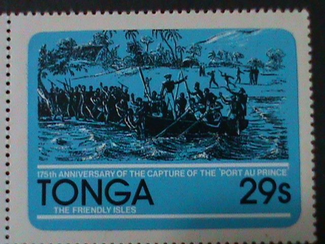 ​TONGA-1981-SC#497-175TH ANNIV: CAPTURE OF PORTAU PRINCE-MNH-WITH TAP VF