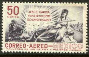 MEXICO C242, 50th Anniv death of Jesus Garcia railroad HERO. MINT, NH. F-VF.