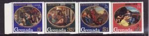 Grenada-Sc#341-4-Unused NH set-Christmas-Paintings-1969-