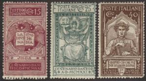 Italy #133-35 MH complete Dante