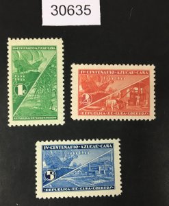 CUBA STAMPS # 337-339 MINT OG H $ LOT #30635