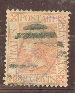 Straits Settlements #56 Used Single (Queen)