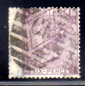 Great Britain  45a U, plate 6, faults   -   cat$180.00