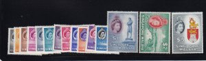 Singapore Scott # 28 - 42 VF lightly hinged set nice colors scv $150 ! see pic !