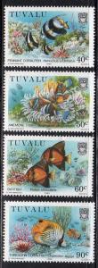 Tuvalu 524-27 - Unused-NG - Fish / Marine Life (1989) (cv $9.65 for mnh)