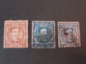 Spain 1876 Sc 222-3,228 FU