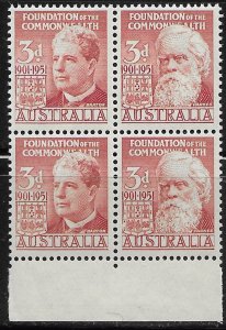 Australia #240-241 MNH. Block.  50th Ann. of Federation. 1951. Barton & Parkes