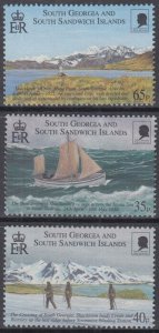 SOUTH GEORGIA Sc # 254-6 CPL MNH - SIR ERNEST SHACKLETON POLAR EXPEDITIONS