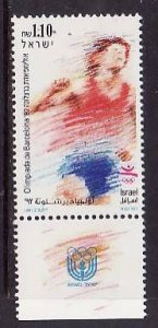 Israel-Sc#1098 -unused NH set with tab-Sports-Summer Olympics-Barcelona-1992-