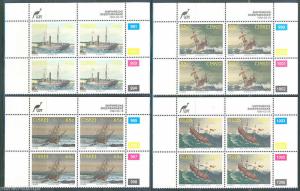 CISKEI SHIPWRECKS  SCOTT#221/24   PLATE BLOCKS OF FOUR   MINT NH